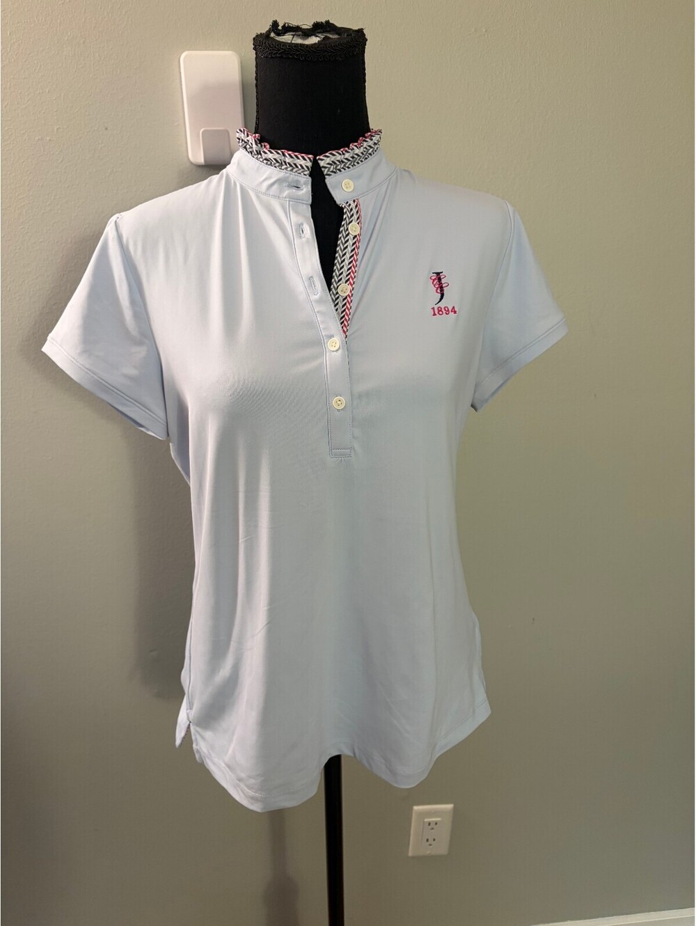 Fairway & Greene Ladies Light Blue Golf Polo Shirt Size M
